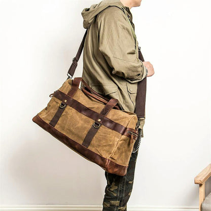 Canvas & Leather Weekender Bag