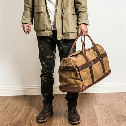 Canvas & Leather Weekender Bag