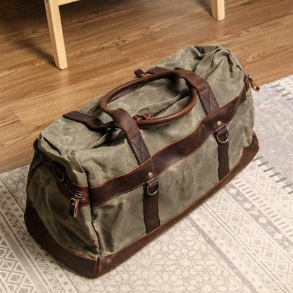 Canvas & Leather Weekender Bag