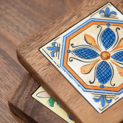 Handcrafted Wooden Hot Plate Tile