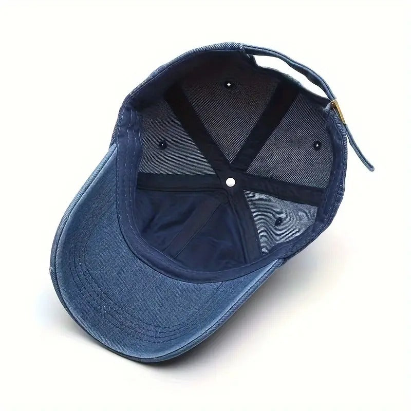 Distressed Denim Baseball Cap