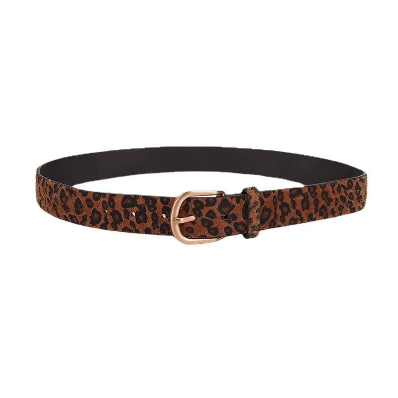 Faux Leopard Belt