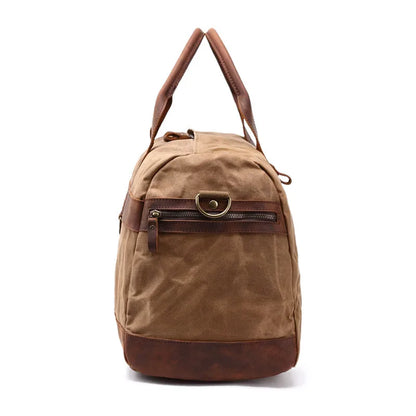 Canvas & Leather Weekender Bag