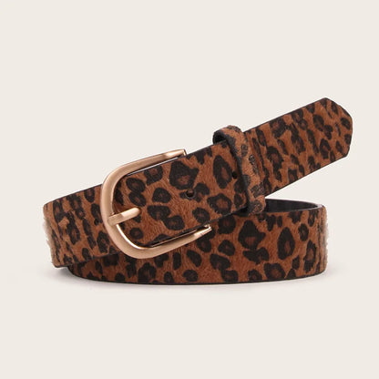 Faux Leopard Belt