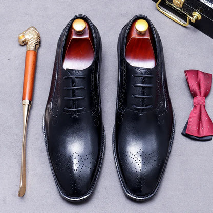 Burgundy Oxford Brogue Shoes