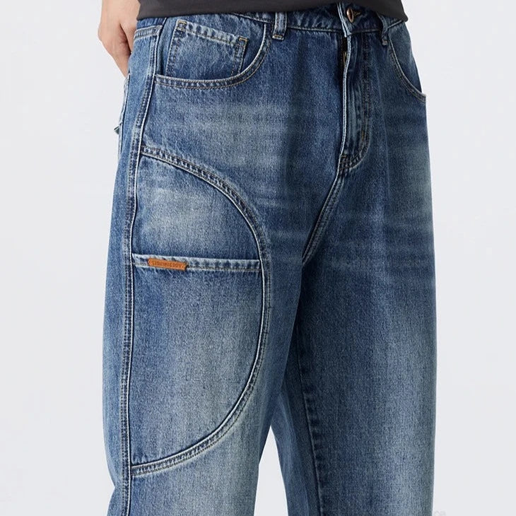 Retro Wide Leg Denim Jeans