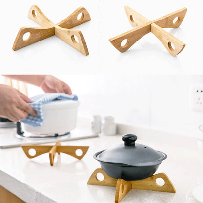 Bamboo Hot Pot Stand