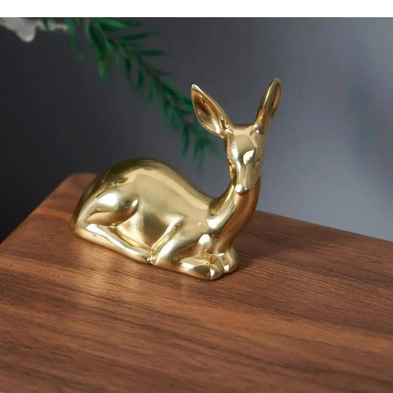 Brass Deer Magnetic Tissue Box