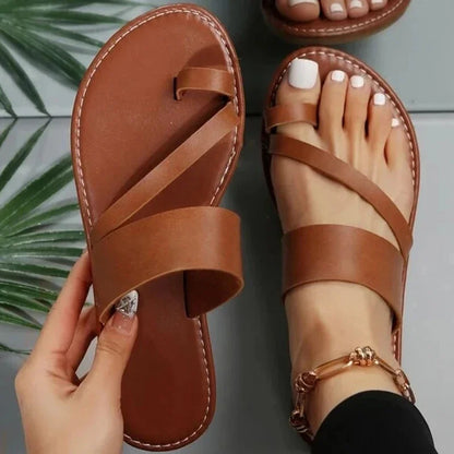 Minimalist Leather Strap Sandals