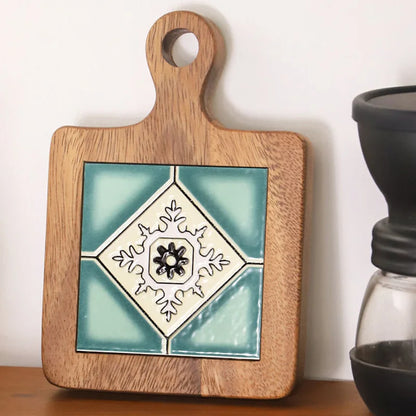 Handcrafted Wooden Hot Plate Tile