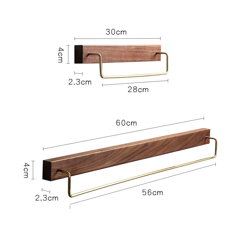 Walnut Towel Rack