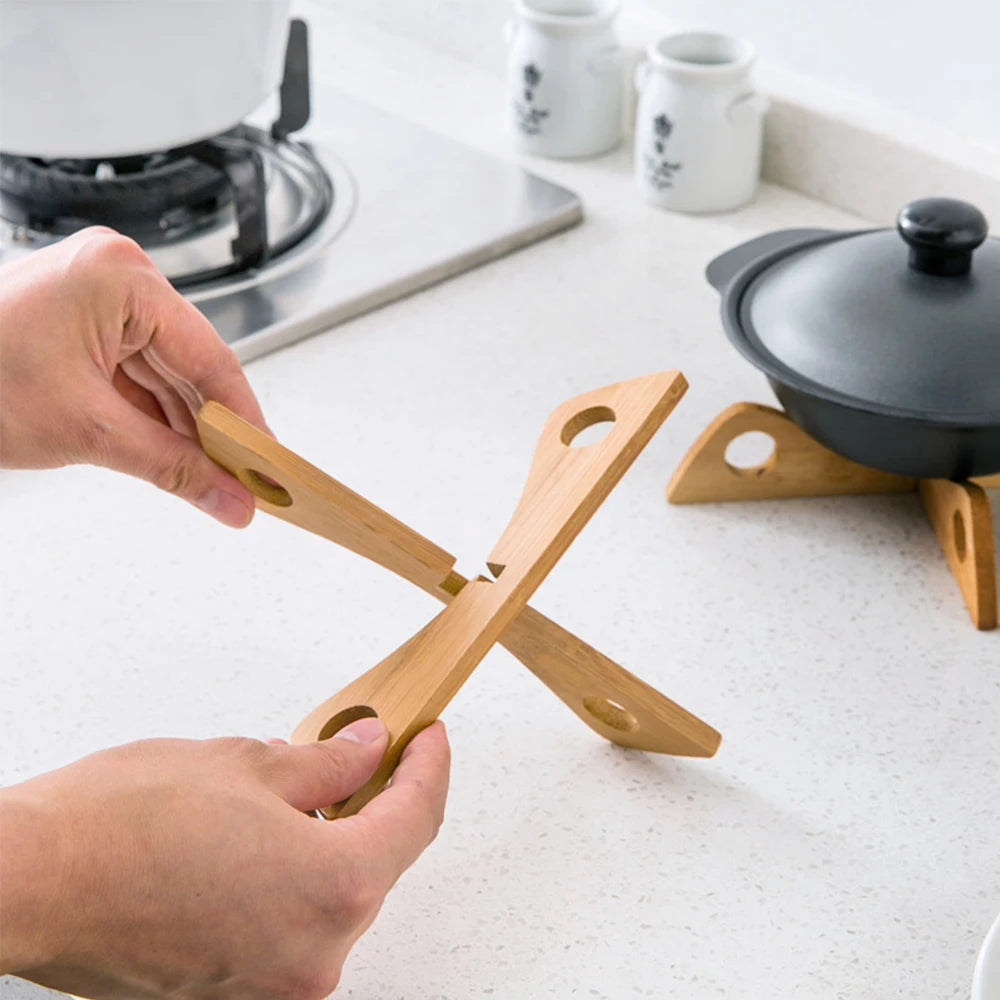 Bamboo Hot Pot Stand