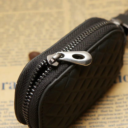 Quilted Leather Car Key Case