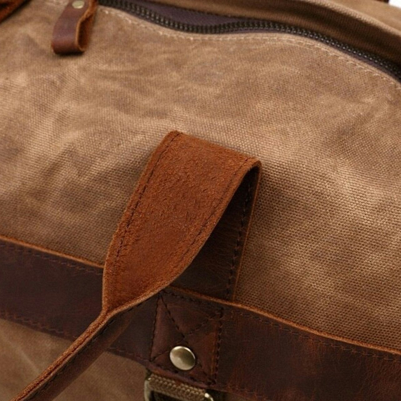 Canvas & Leather Weekender Bag