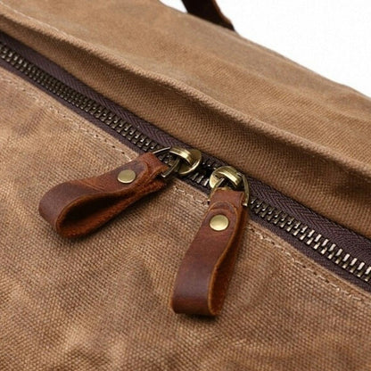 Canvas & Leather Weekender Bag